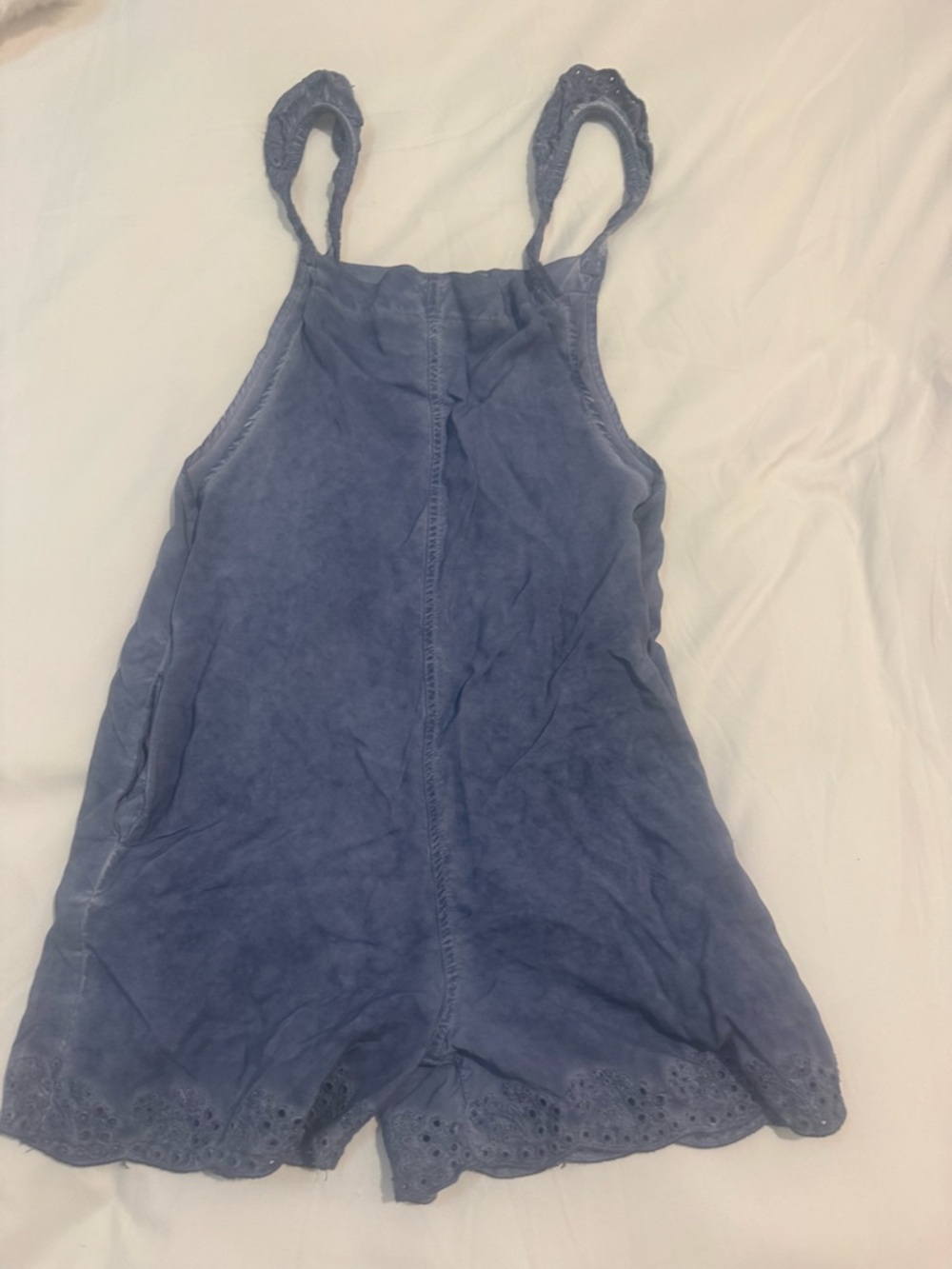 NWT Blue Sleeveless Eyelet Romper